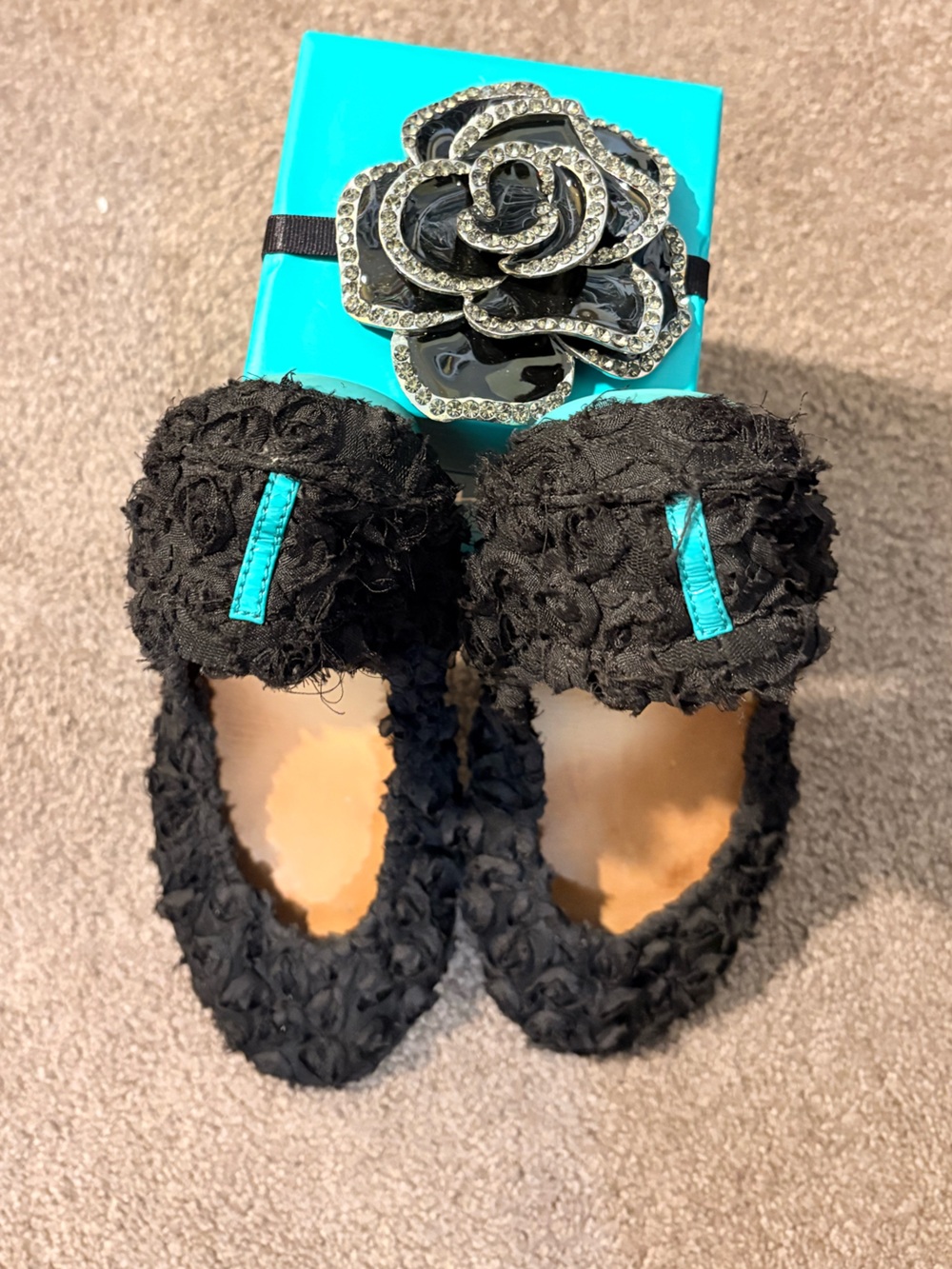 Tieks Black Rose (Limited Release) comes with box, Topper, and bags. - Picture 5 of 6